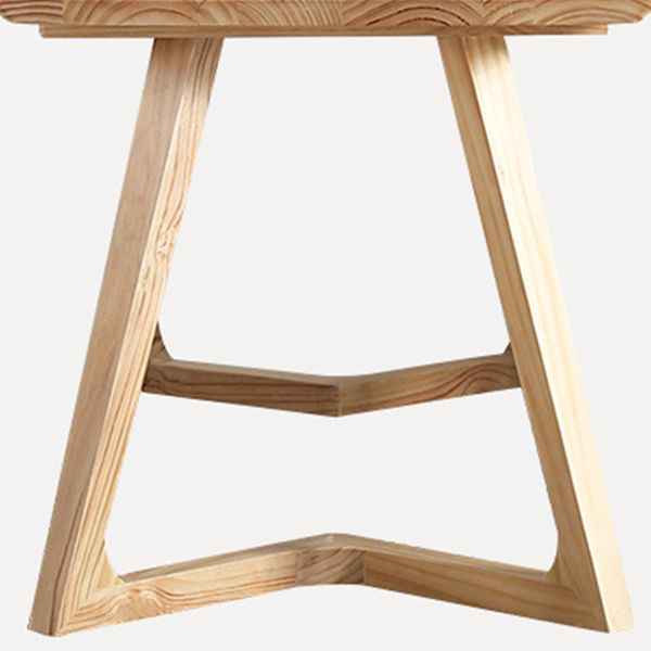 Minimalist 1/2/5 Pieces Furniture Solid Wood Rectangle Dining Table Set in Natural