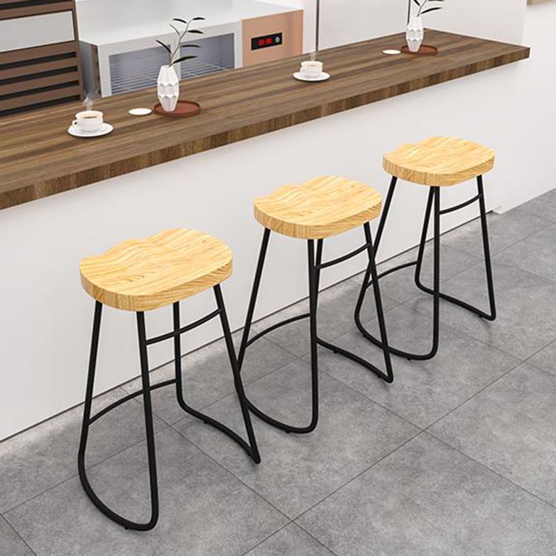 Backless Counter Height Stools Rubberwood Bar and Counter Stool