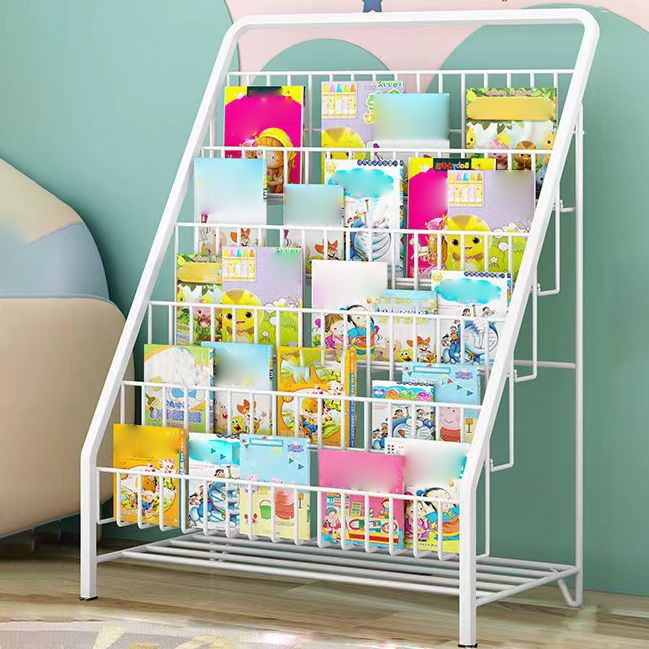 3/4/5/6-shelf Ladder Bookcase Modern Metal and Closed Back Book Shelf