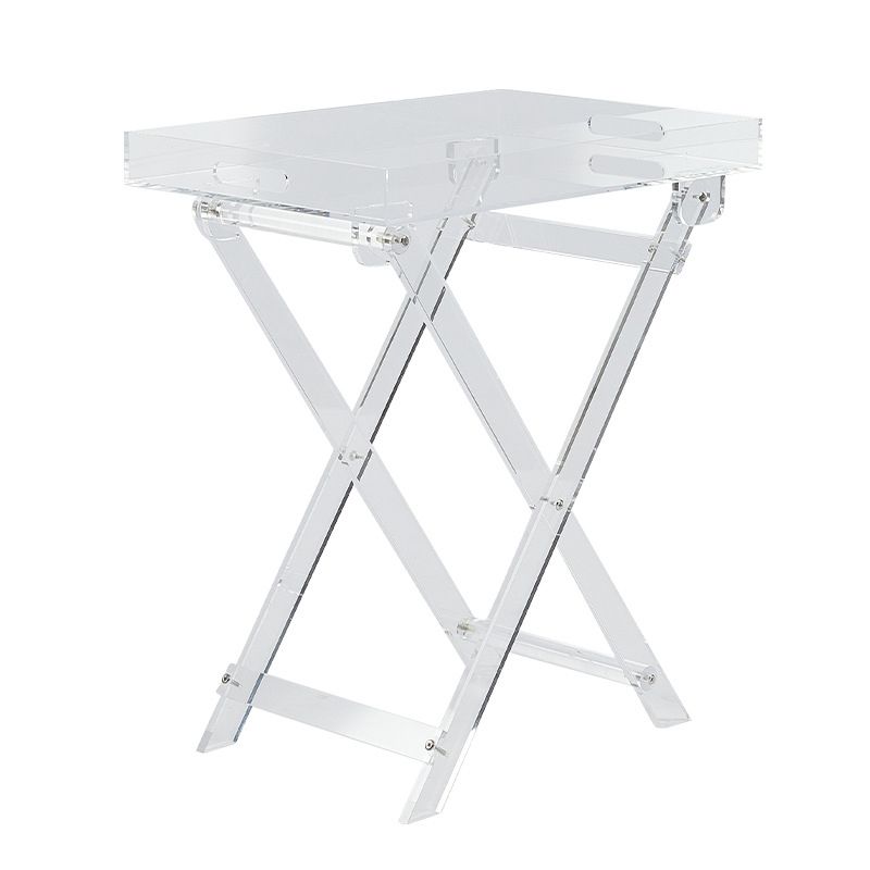 Rectangular Side Table Plastic Modernistic 20.1" W x 14.2" D x 24" H End Table