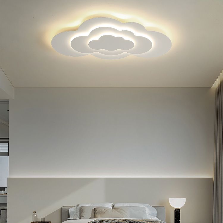 3 - Layer Matte White Flush Minimalist Ceiling Flush Lighting Fixture