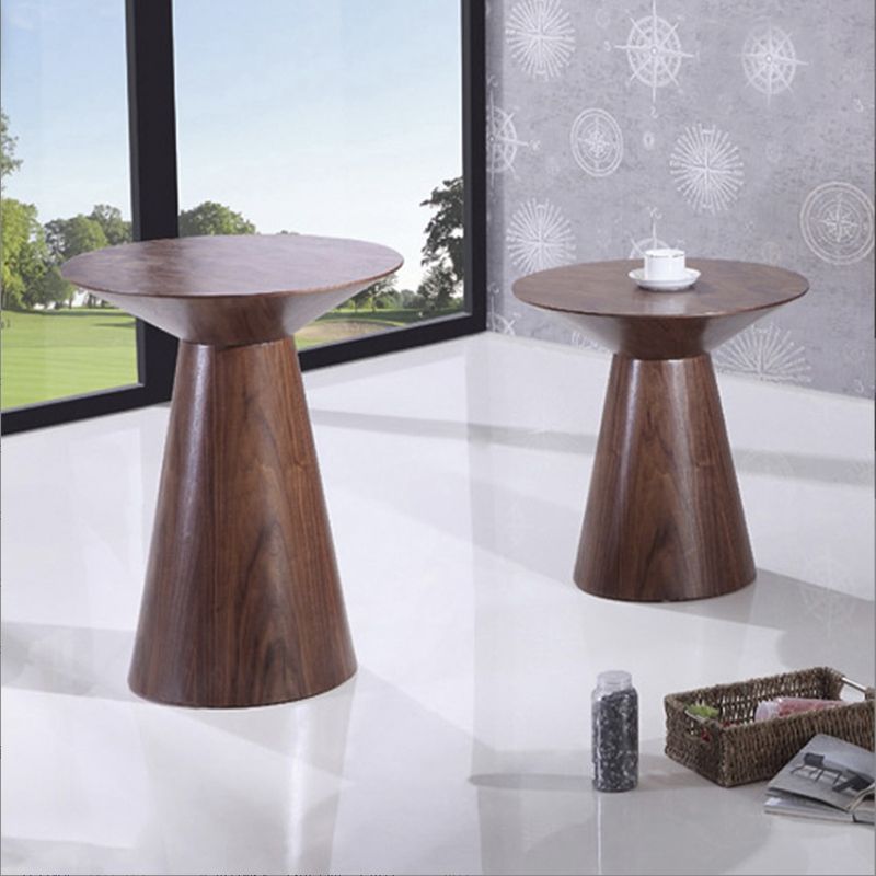 Contemporary Solid Wood Living Room Round/Square Pedestal End Table