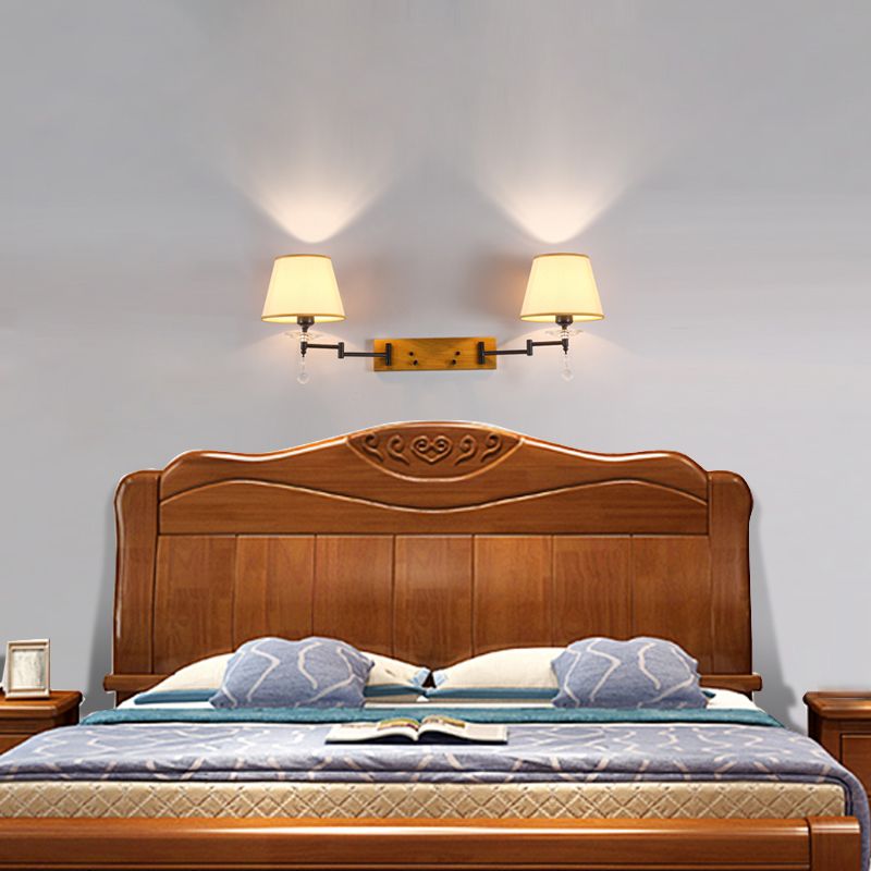 Modern Adjustable Wall Sconce Two Head Metal Wall Mounted Light Fixture for Living Room