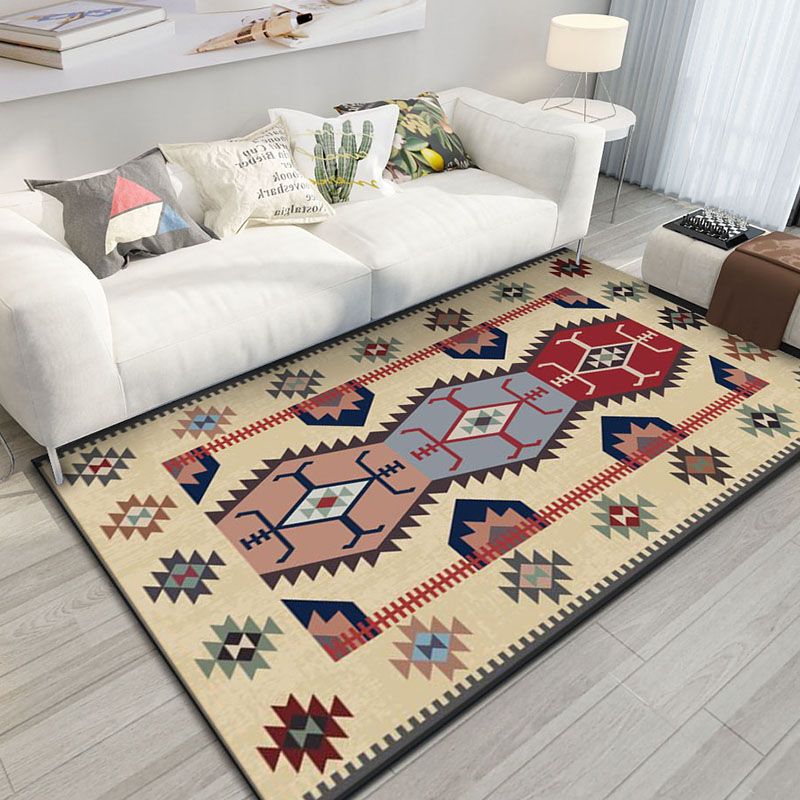 Traditional Americana Print Area Carpet Polyester Area Tapijt Anti-slip Easy Care Tapijt voor huisdecoratie