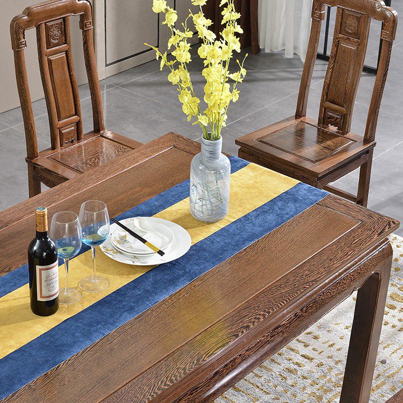 Traditional Style Solid Wood Dining Room Set with Fixed Rectangle Shape Table and 4 Legs Base