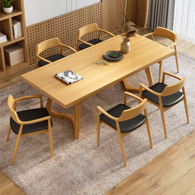 1/2/5/7 Pieces Wood Contemporary Dining Table Set Kitchen Dining Set with Wood Chairs