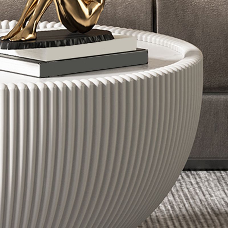 Stone Round Coffee Table Glam Pedestal Coffee Cocktail Table Set