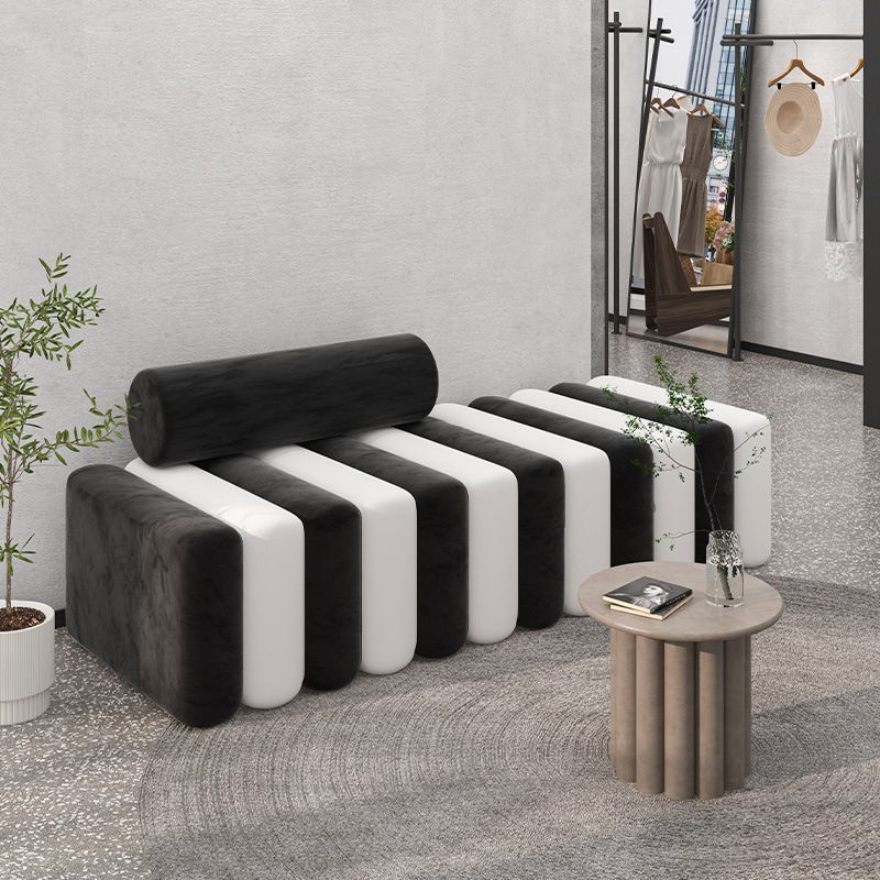Velvet Standard Sofa Contemporary Armless Sofa for Living Room