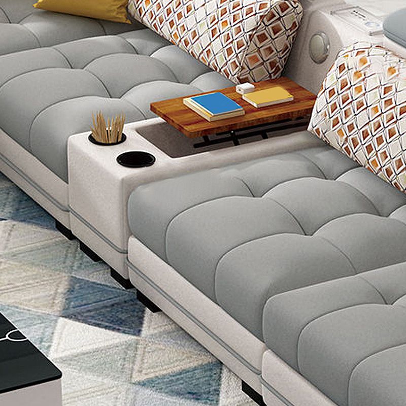 161.42"L x 98.43"W x 35.43"H Sofa Pillow Back Sectionals with Storage