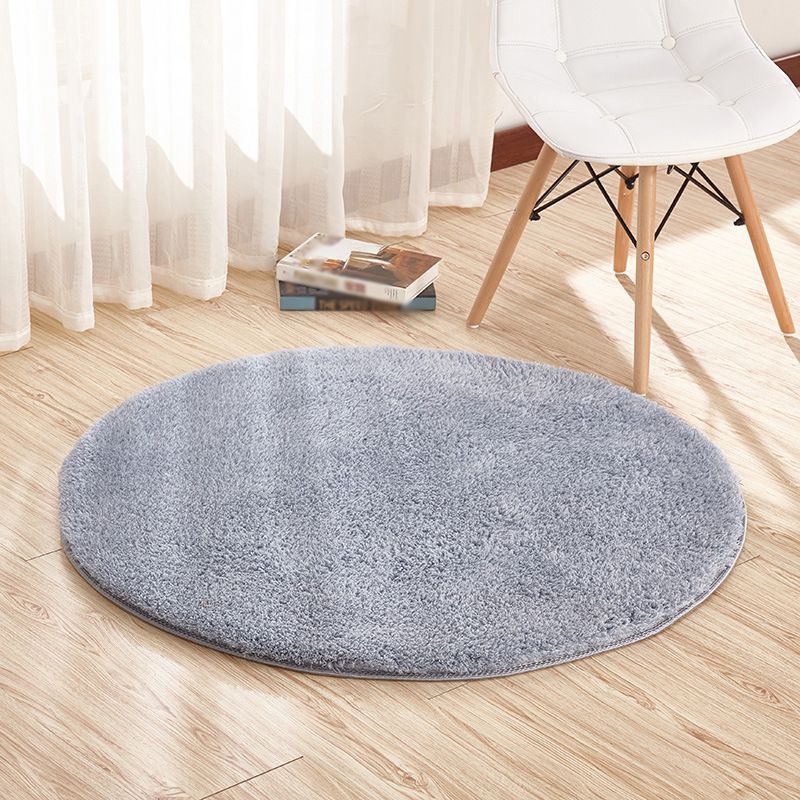 Novelty Solid Color Rug Grey and White Sherpa Rug Machine Washable Non-Slip Area Rug for Bedroom