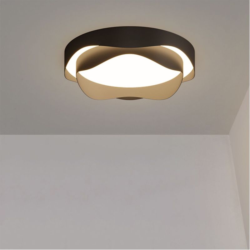 Modern Metal Flush Mount Flower Shape LED Ceiling Light with Acrylic Shade for Living Room
