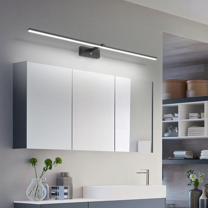 Nordic Style Iron Vanity Light LED Strip Shape Vanity Lamp for Shower Room