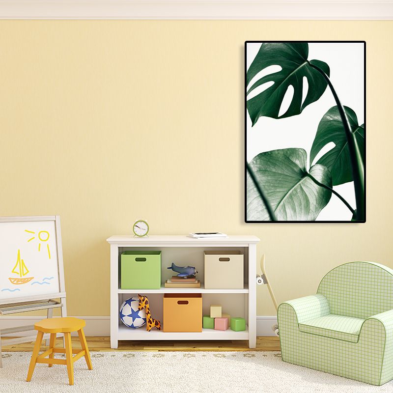Textured Botanical Art Print Canvas Scandinavian Style Painting for Girls Bedroom