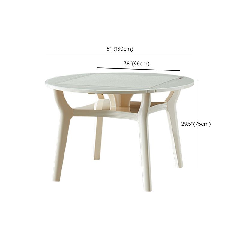 Contemporary Kitchen Dinner Table Extendable 4 Legs Dining Table