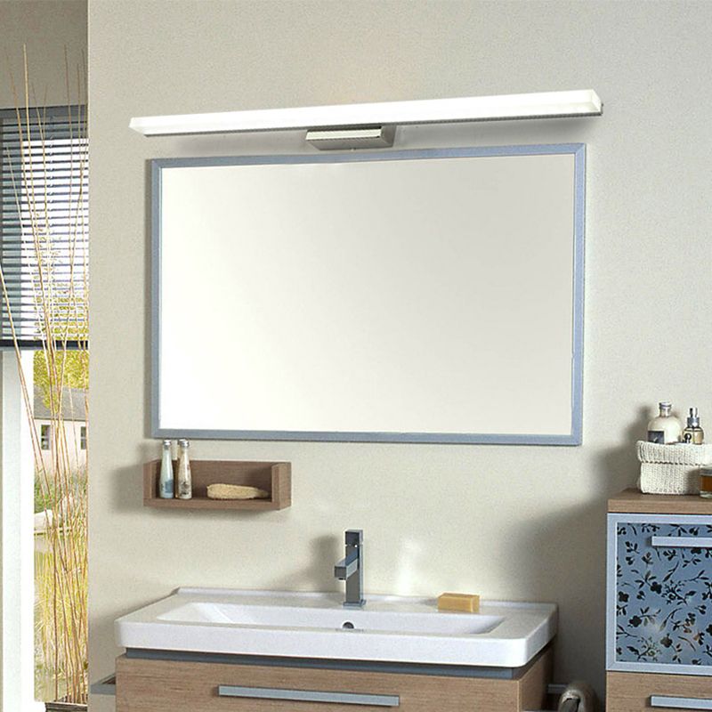 Acrylic Linear Wall Sconce Lighting Simplicity Style LED Wall Light Fixture in White