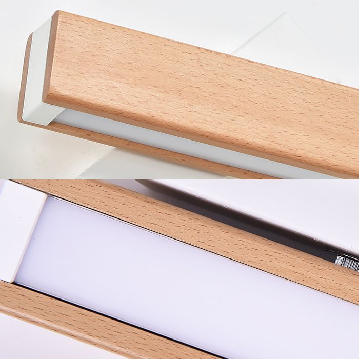 Lampada da parete a parete lineare bianca/nera rotabile moderna leggera lettura in legno in legno in lettura in luce calda/bianca/naturale