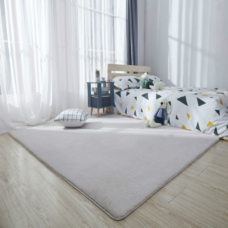 Tapis de loisirs de couleur de couleur solide du tapis de couleur unis en polyester avec support sans glissement