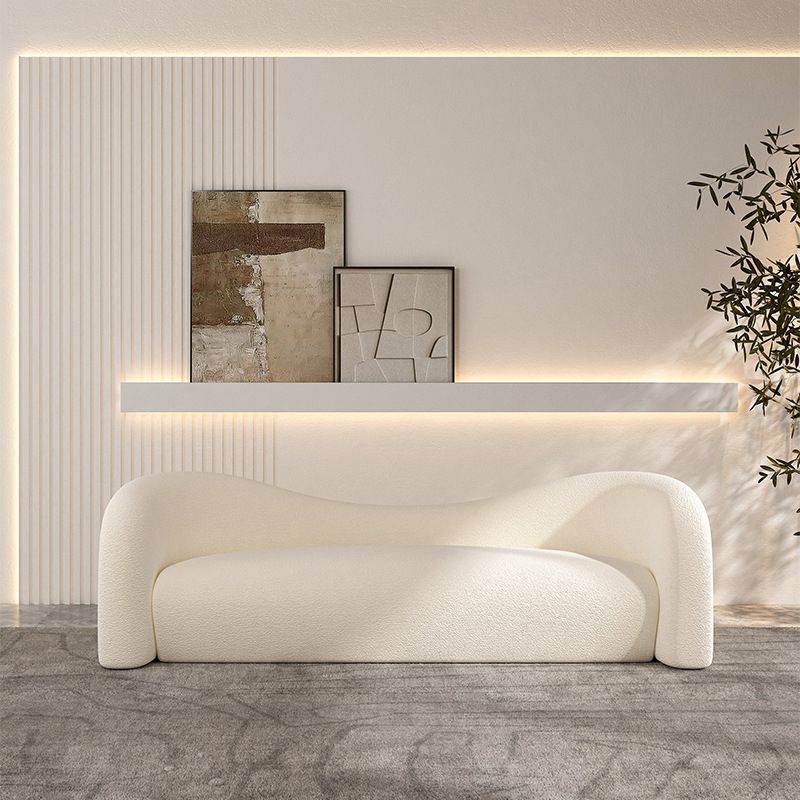 Contemporary Camel Back Standard Sofa Fabric Tuxedo Arm Sofa