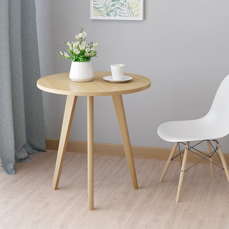 Contemporary Style Side End Table Wooden 3 Legs Round Sofa Side Accent Table