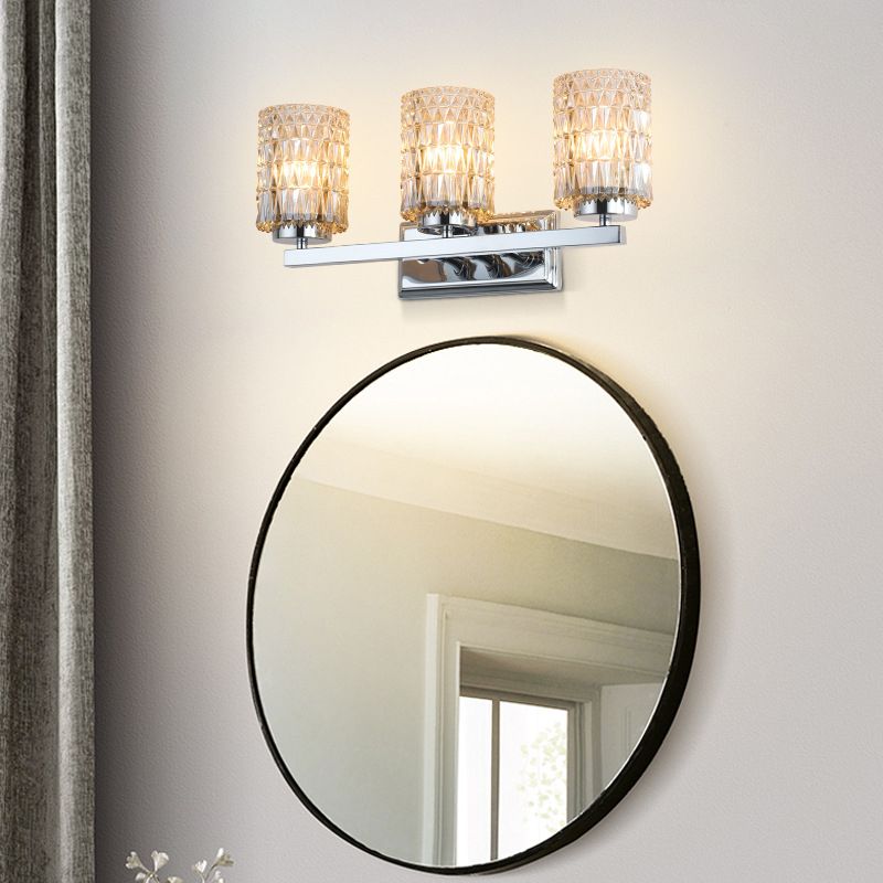 Lampe à vanité cylindrique à 3 légers