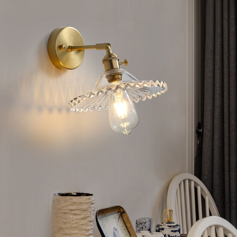 Glass Geometric Wall Sconces Industrial Style 1 Light Wall Mounted Lamps