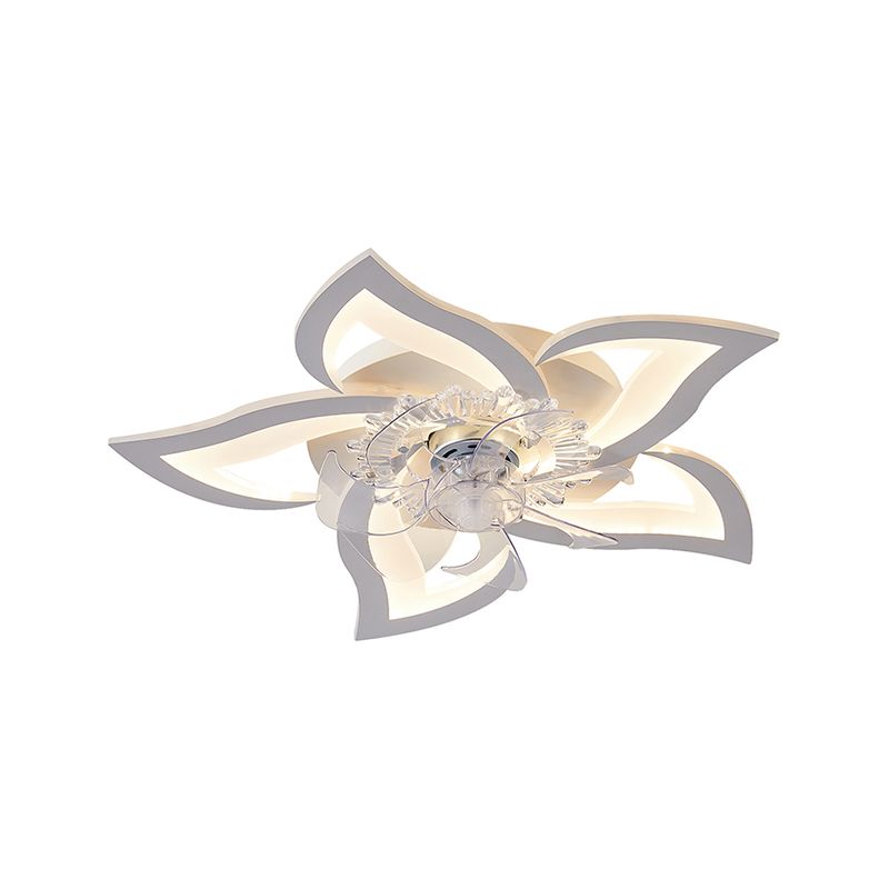 Luce a ventola del soffitto in metallo nordico illuminazione a filo a filo multipla con lama della ventola di plastica