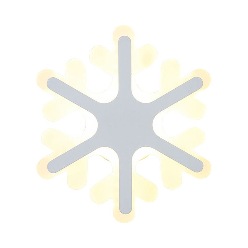 Flat Cartoon Shape Wall Light Modern Stylish Acrylic LED Wall Lamp in White for Stair