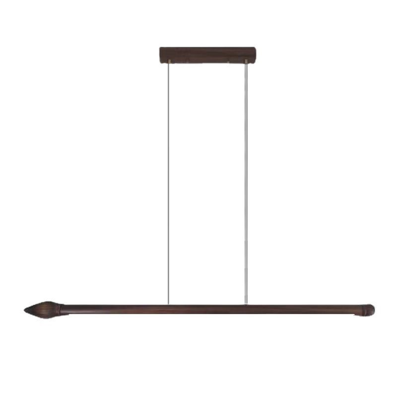 Single Modern Brown Ceiling Light Wooden Kitchen Island Lighting for Bedroom