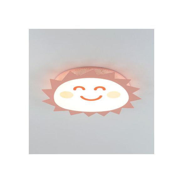 Cartoon sourire soleil encastré lumière acrylique Eye Guard LED plafonnier de jardin d'enfants