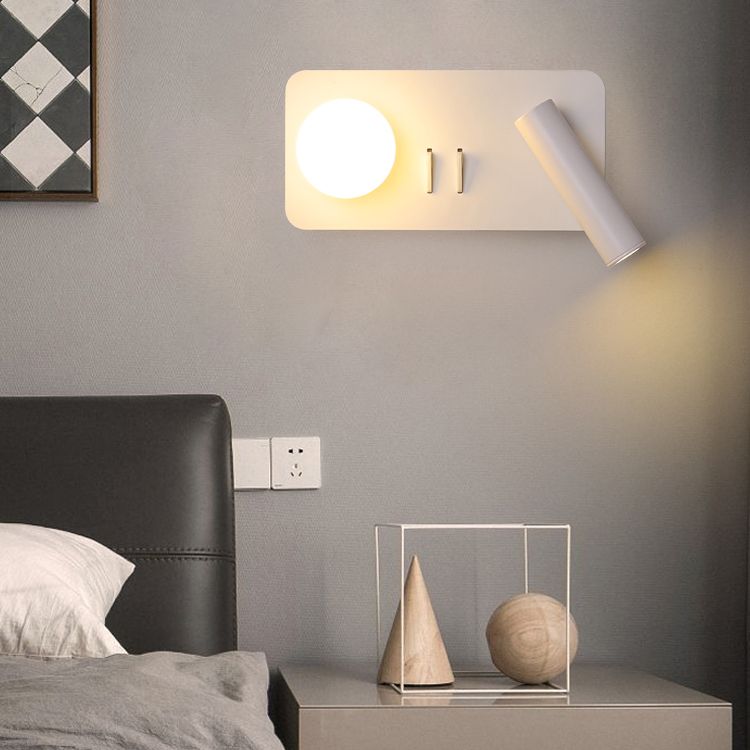 Idées d'éclairage mural géométrique blanc moderne