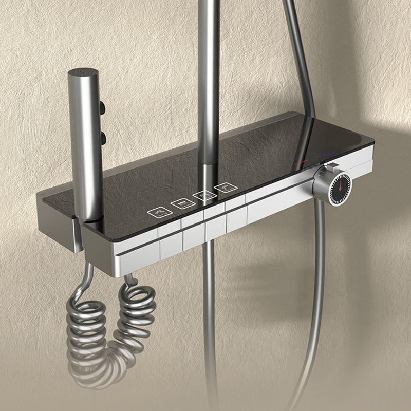 Modern Style Shower System Spot Resist Copper Wall Mounted Rectangle Shower System