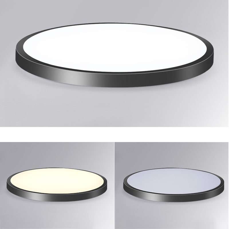 Plafonnier LED de forme ronde en fer moderne, 1 lumière, encastré, pour balcon, chambre à coucher