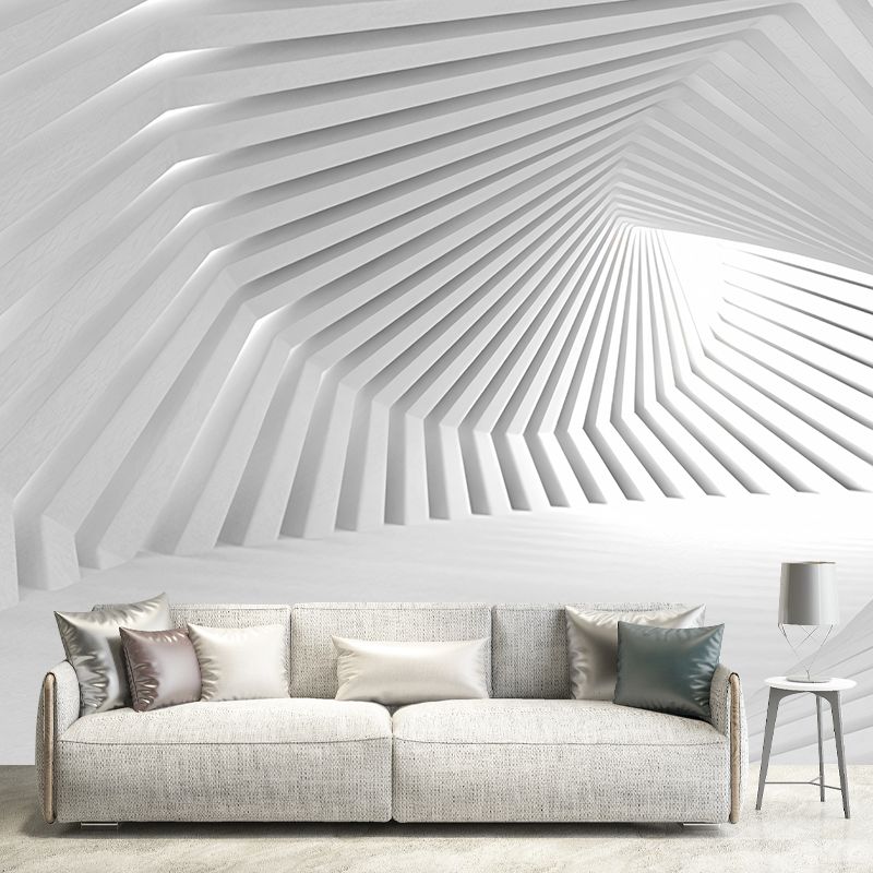 Arte de pared moderno nórdico Color Pastel túnel extendido 3D Mural grande para cafetería y vestidor
