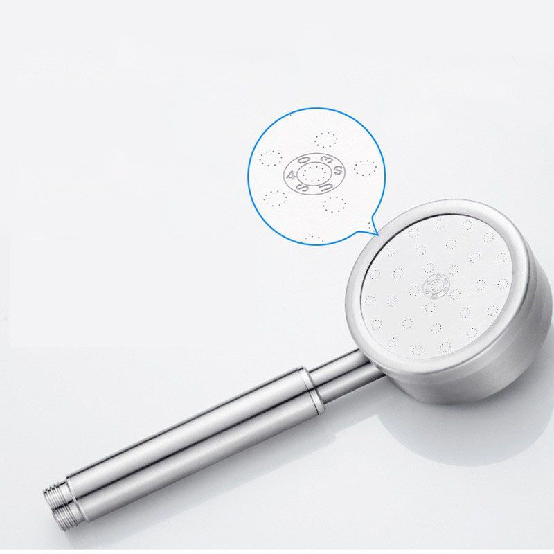 Classic Shower Head Round Metal Handheld Shower Head in Silver