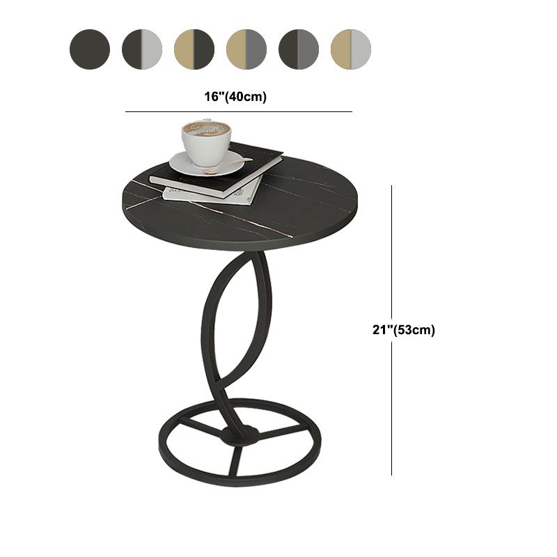 20.8 inch Tall Pedestal End Table Modernist Round Side End Table
