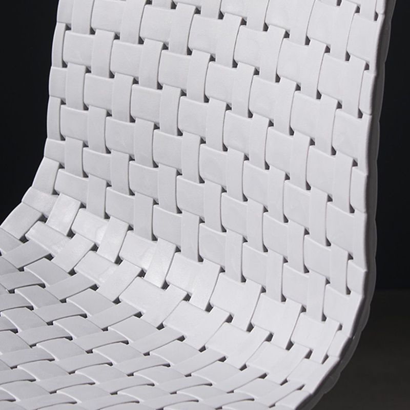 Modern Style Plastic Bar-stool Rectangle Seat Counter Bar Stool with Metal Legs