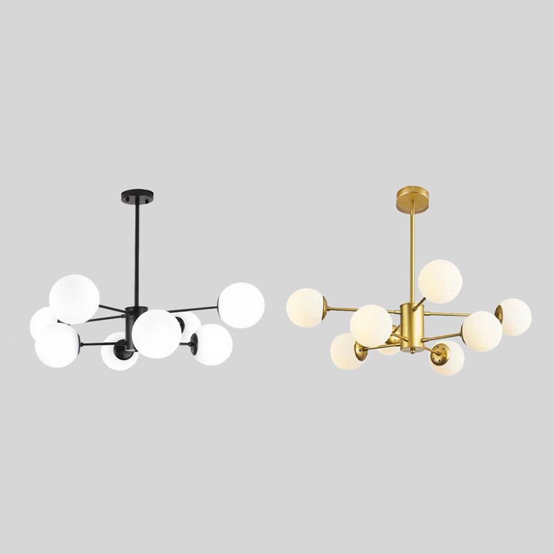 Luz de lámpara de lámpara de vidrio contemporánea Restaurante Hanging Chandelier