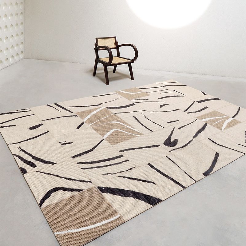 Pink Circle Rug Polyester Modern Rug Stain Resistant Rug for Living Room