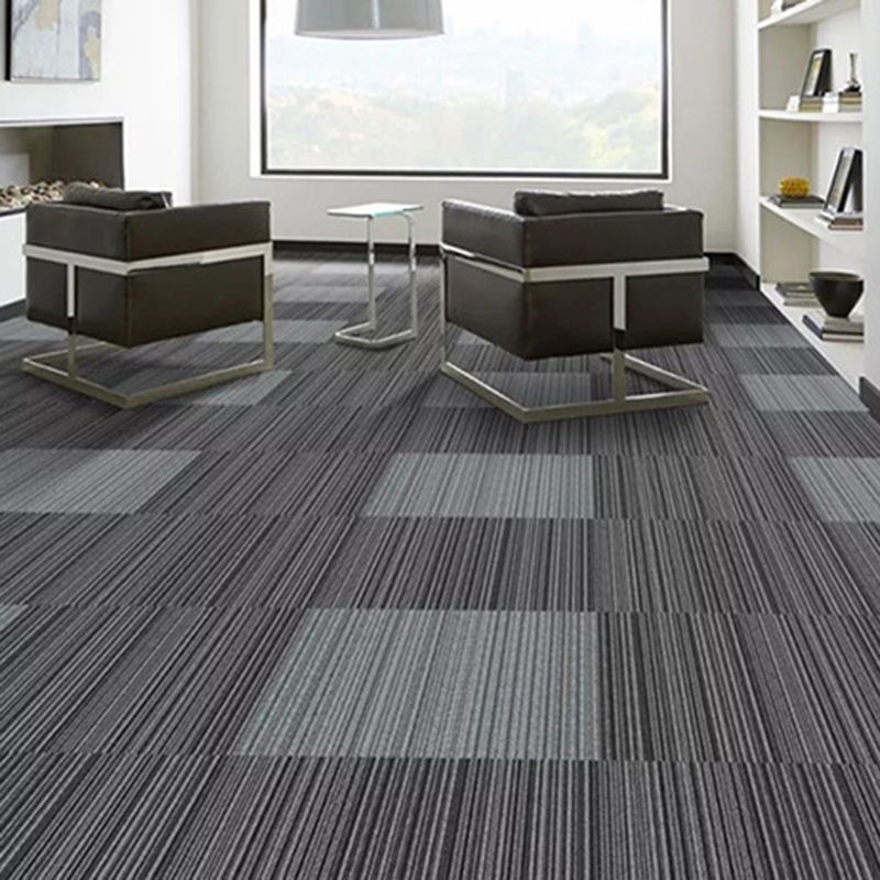 Carpet Tile Non-Skid Fade Resistant Geometry Self Peel and Stick Carpet Tiles Living Room