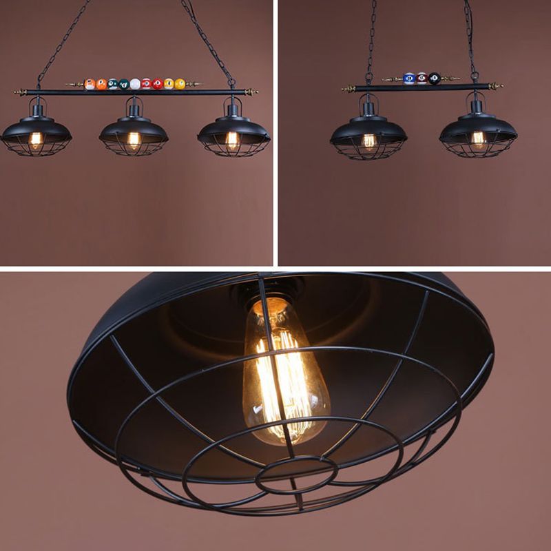 Industrial Style Hanging Lamp Dome Shade Island Light Fixture for Bar (Included Balls)