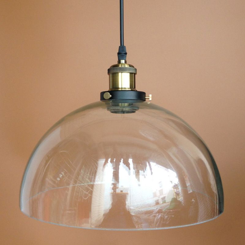 1-Head Glass Pendulum Light Nautical Geometric Shaped Dining Room Suspension Pendant Light