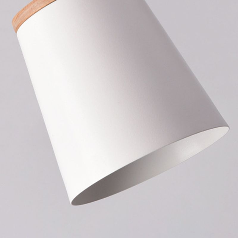 1 Light Ceiling Lighting Nordic Style Metal Cone Semi Flush Mount Lighting for Living Room