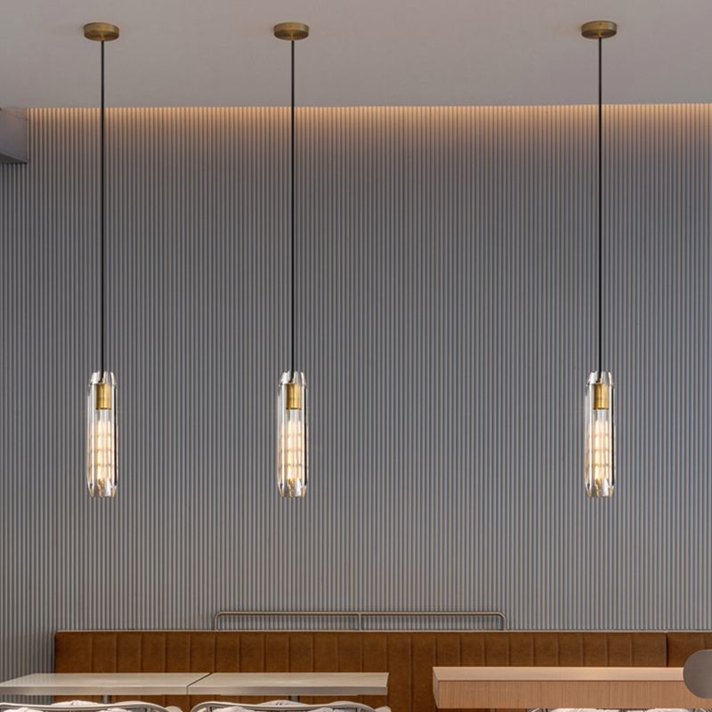 Modern Minimalist Hanging Light Crystal Pendant Lighting Fixture for Dining Room