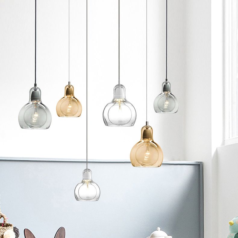 1 luminaires suspendus en forme de gourde légère