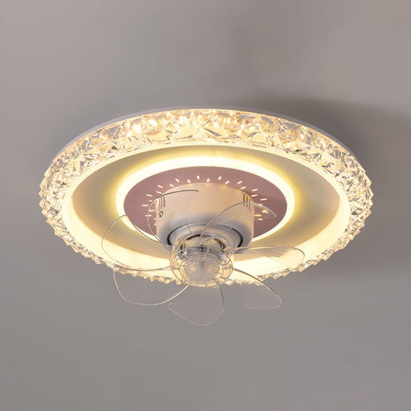 2 Light Ceiling Fan Lighting Modern Style Metal Ceiling Fan Light for Dining Room