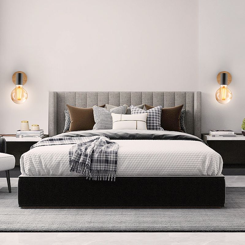 Modern Style Geometric Wall Sconce Lights Wood 1 Light Wall Mount Lighting