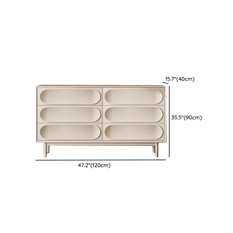 Modernism Horizontal Double Dresser Dresser with Drawers Storage for Bedroom