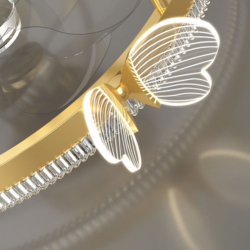 Modern Style Ceiling Fan Lamp Metal Ceiling Fan Lighting for Bedroom