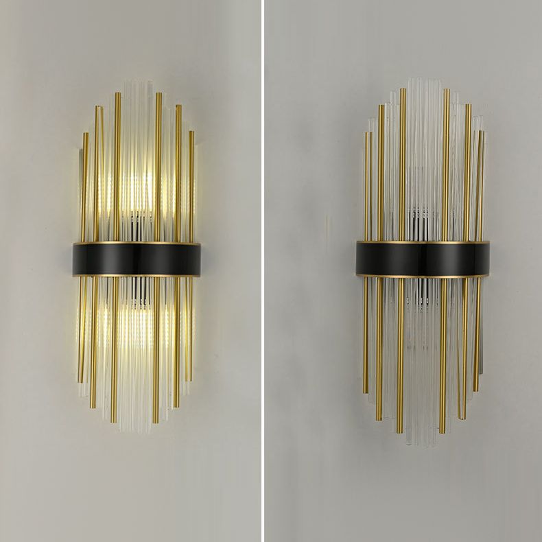 Sombra geométrica de 2 luces Diclas de pared Moderna Moder de monte de pared de estilo de cristal