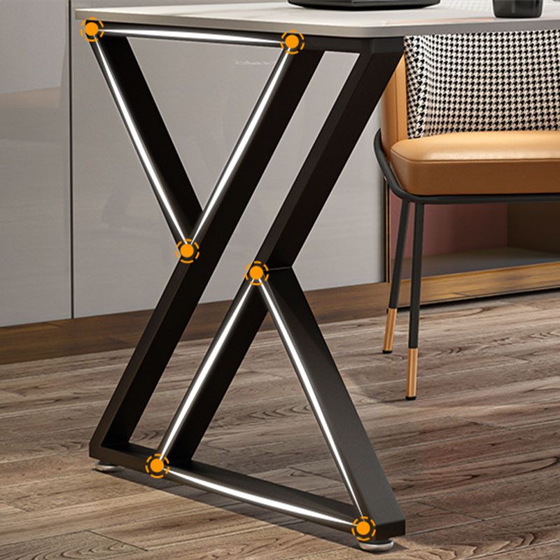 Simple Modern 30" H Desk Rectangular Sled Slate Desk for Home